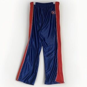 Montreal Canadiens Official NHL Shiny Track Pants Button Ankle L Y14/16 Sports
